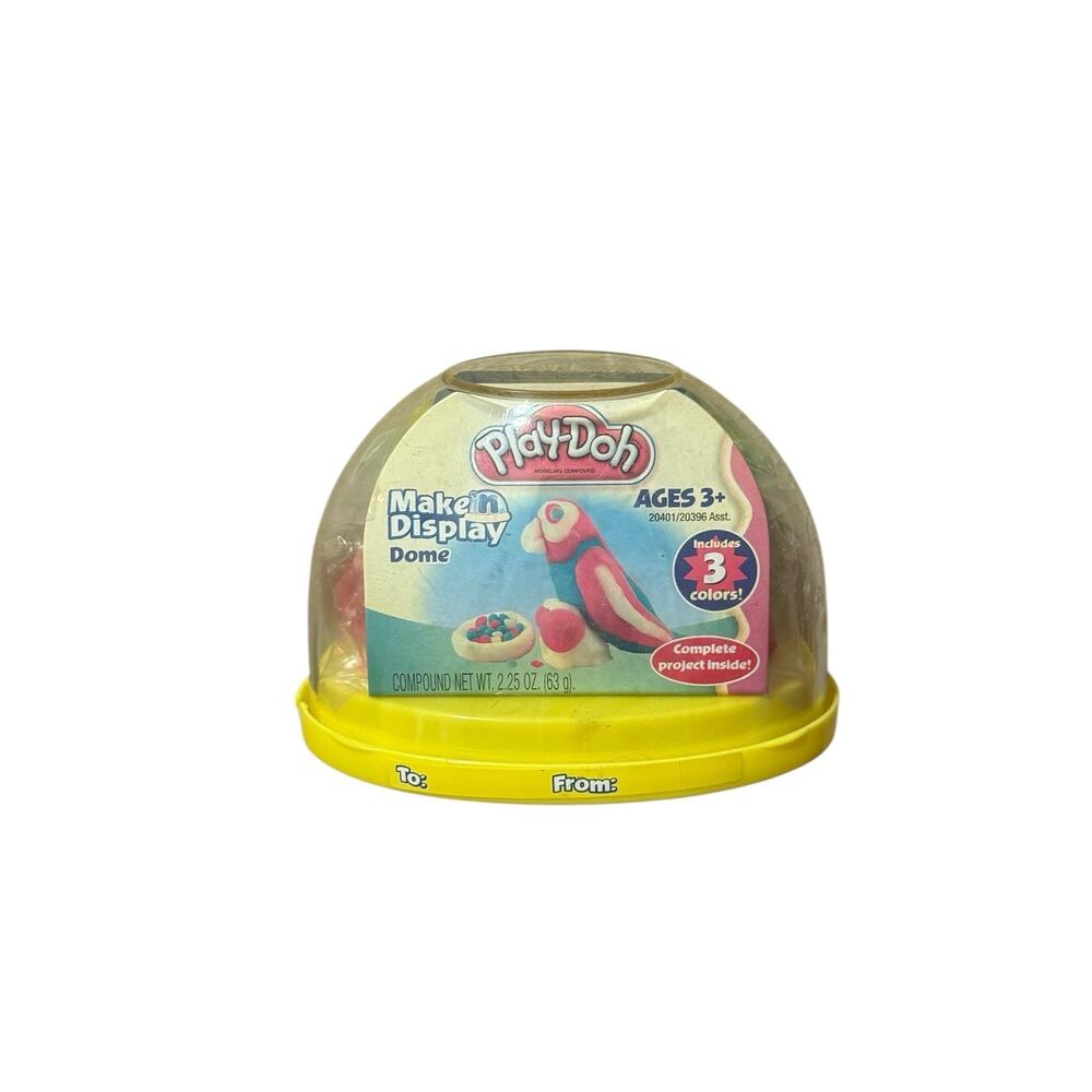 Rare Play-Doh Make 'n Display Dome Bird Parrot